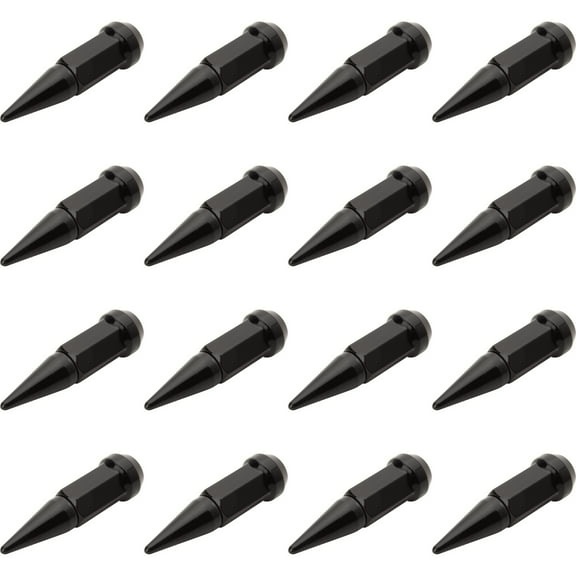 (16 Pack) Tusk Spike Tapered Lug Nut 12mm x 1.25mm Thread Pitch Black for Yamaha Wolverine RMAX 4 1000 Limited Edition 2021-2022