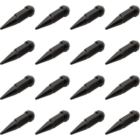 (16 Pack) Tusk Spike Tapered Lug Nut 12mm x 1.25mm Thread Pitch Black For YAMAHA Wolverine X4 850 XT-R 2022