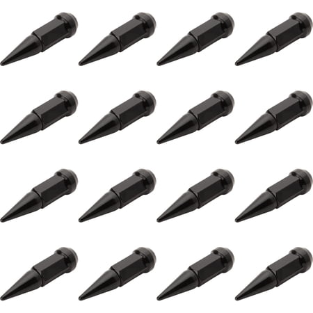 (16 Pack) Tusk Spike Tapered Lug Nut 12mm x 1.50mm Thread Pitch Black For CAN-AM Maverick X3 Max Turbo 64 Inch 2018-2020