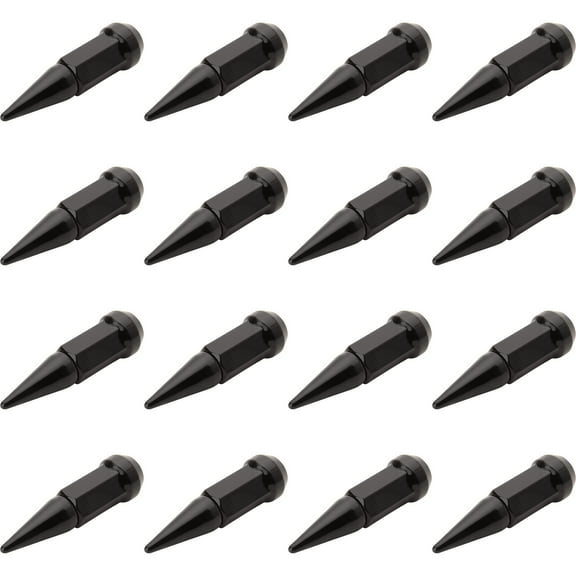 (16 Pack) Tusk Spike Tapered Lug Nut 12mm x 1.50mm Thread Pitch Black For HONDA Talon 1000R Fox Live Valve 2021-2022