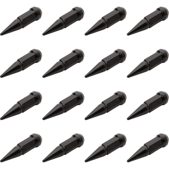 (16 Pack) Tusk Spike Tapered Lug Nut 12mm x 1.50mm Thread Pitch Black For POLARIS RZR 900 Trail Fox Edition 2020