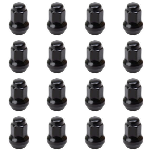 (16 Pack) Tusk 128-711-00095151-8bd6c4-16X Tapered Lug Nut 3/8" with 14mm Head Black For Polaris RANGER 500 4X4 EFI 2008-2009,2011-2013