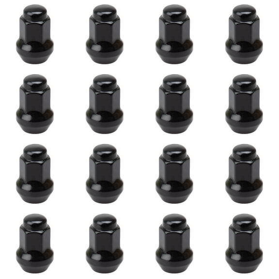 (16 Pack) Tusk Tapered Lug Nut 3/8 inch with 14mm Head Black for Polaris Ranger ETX 4x4 2015-2016