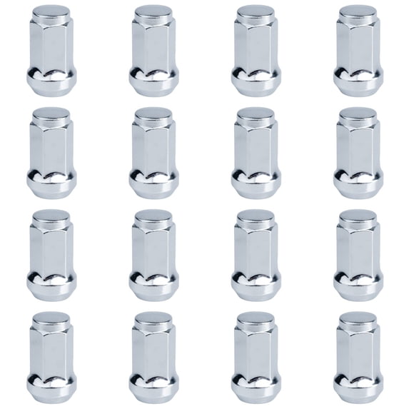 (16 Pack) Tusk Tapered Lug Nut 3/8 inch with 14mm Head Chrome for Polaris Ranger 500 EFI 2017-2021