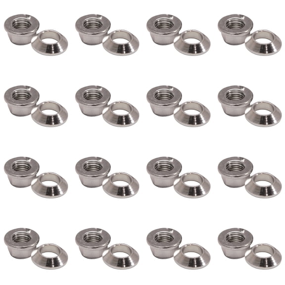 (16 Pack) Tusk Universal Chrome Flange/Tapered Locking Lug Nut 10mm x 1.25mm Thread Pitch For CAN-AM Commander 700 DPS 2022
