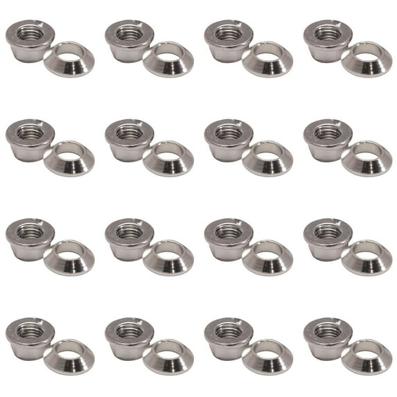 (16 Pack) Tusk Universal Chrome Flange/Tapered Locking Lug Nut 10mm x 1.25mm Thread Pitch For CAN-AM Outlander Max 570 2016-2022