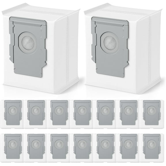 16 Pack Vacuum Bags for irobot Roomba i7, i7+, i8, i8+, i3, i3+, i4, i4+, i5, i5+ i6, i6+, j5, j5+, j6, j6+, j7, j7+, j8, j8+, j9, j9+, s9, s9+, Replacement for i & s & j Series Dirt Disposal