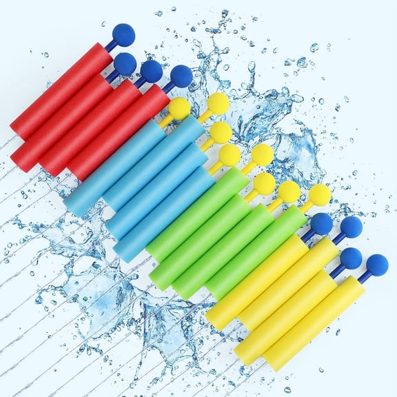 16 Pack Water Blaster Super Soaker Blasters Set for Kids Adult, 30ft Water Blasters with Plastic Handle, Perfect Water Toy for Outdoor Swimming Pool Beach