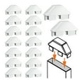 16 Pack White Vinyl Picket Fence Caps 7/8in x 3in