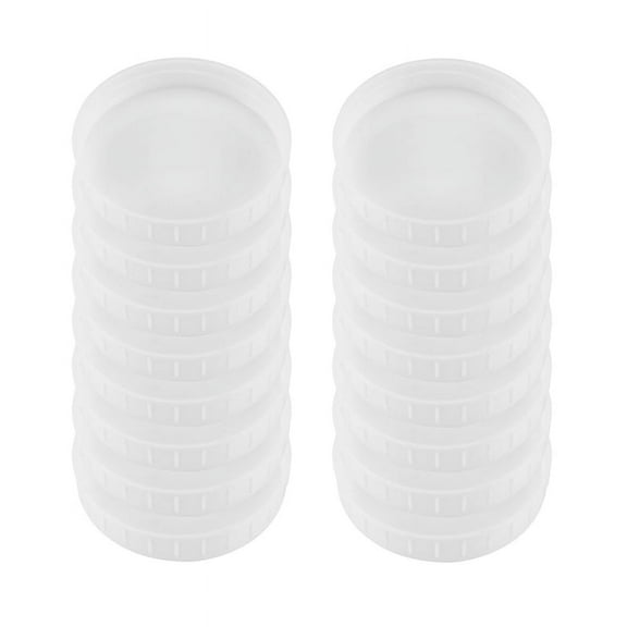 16 Pack Wide Mouth Jar Lids,Plastic Storage Caps for Canning Jars,Leak-Proof and Anti-Scratch