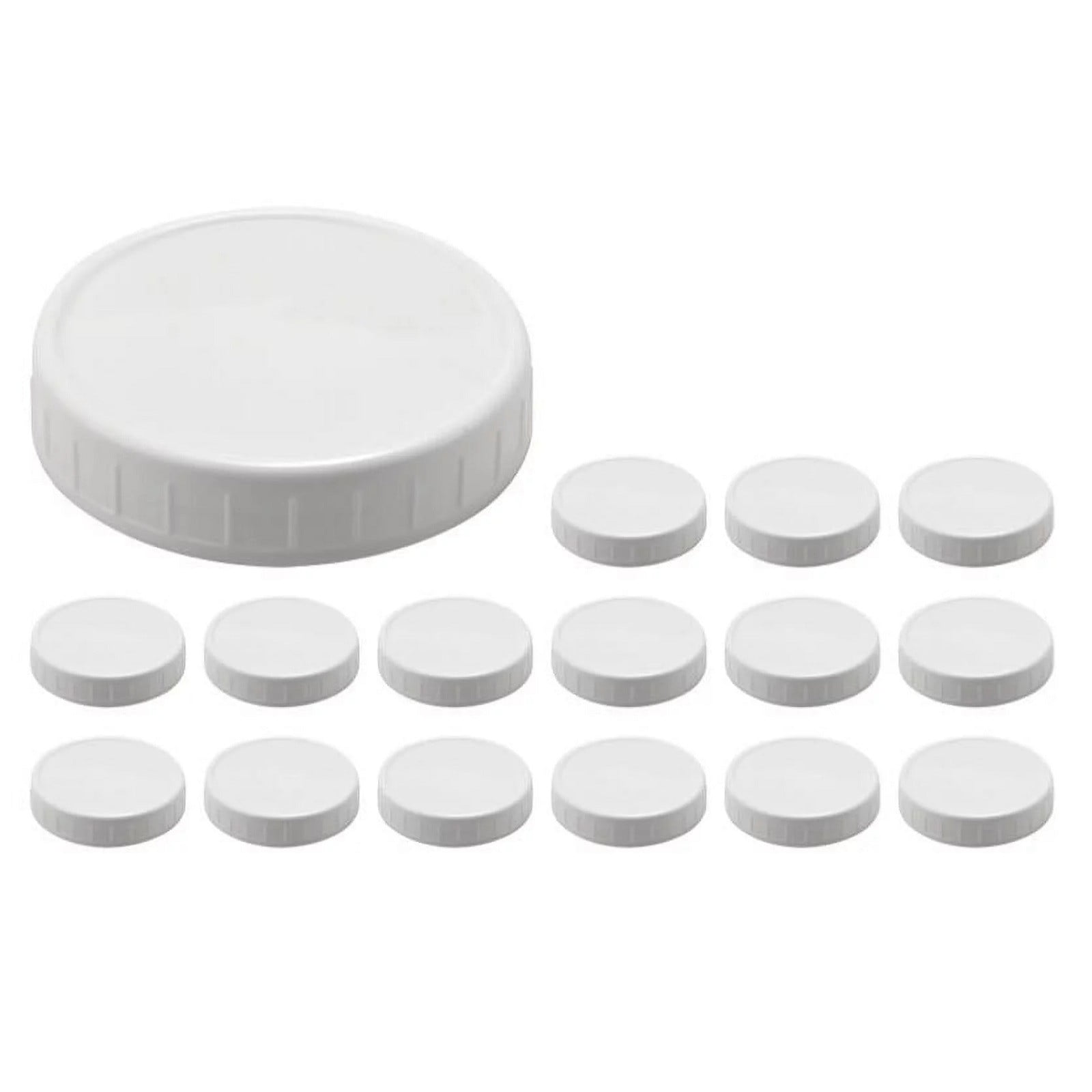 16 Pack Wide Mouth Mason Jar Lids Canning Jar Plastic Storage Lids Leak