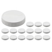 16 Pack Wide Mouth Mason Jar Lids,Plastic Storage Caps for Canning Jars,Leak-Proof and Anti-Scratch Resistant