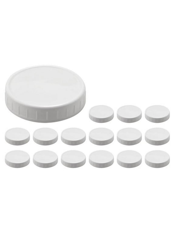 16 Pack Wide Mouth Mason Jar Lids,Plastic Storage Caps for Canning Jars,Leak-Proof and Anti-Scratch Resistant