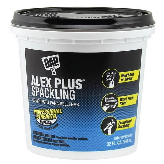 16-Pack of 1 qt Dap 18746 Alex Plus Off-White Spackling