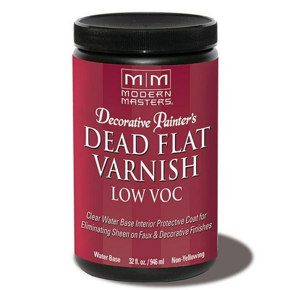 16-Pack of 1 qt Modern Masters DP400 Decorative Painters Clear Acrylic Dead Flat Varnish