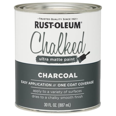 16-Pack of 1 qt Rust-Oleum 285144 Chalked Charcoal Ultra Matte Paint