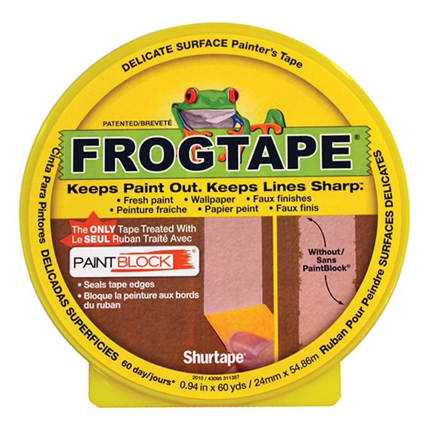 16-Pack of .94” x 60 yds Shurtape 24482 FrogTape Delicate Surface Painter’s Masking Tape
