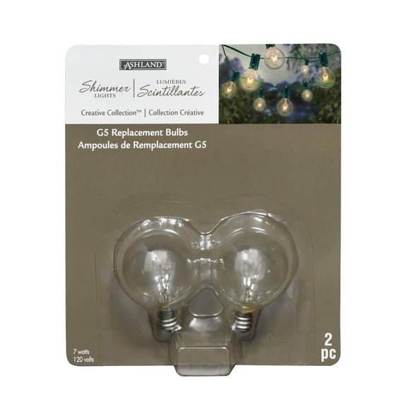 Ashland Creative Collection Shimmer Lights Globe Replacement G5 Bulbs, 16 Packs: 2 ct. (32 total)