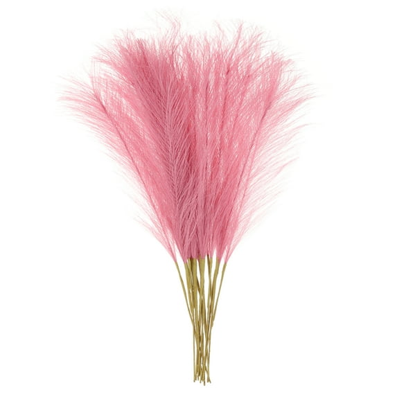 16 Packs Faux Pampas Grass 21 Inch Artificial Pampas Grass for Home Decoration, Dark Pink