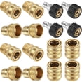 thumbnail image 1 of 16 Packs Pressure Washer Adapter Set Connect Disconnect Kit Includes M22 Swivel to 1/2 Inch Connect 3/8 Inch to Quick Release 3/8 Inch Plug 1/2 Inch Plug 3/4 Inch Swivel Female Male for Garden Hoses, 1 of 8