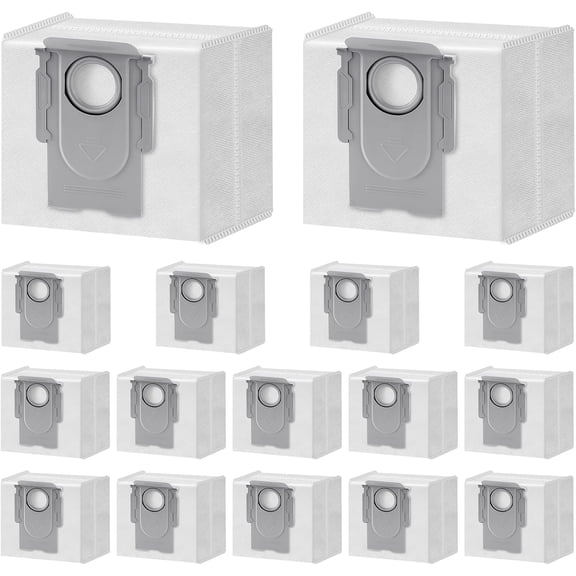 16 Packs Q10 Q7 Q5 Bag Replacement Compatible with Roborock Q10 S5+, Q7 M5+, Q5 Max+, 3.6L Vaccum Bag for Q10 X5+, Q5+, Q5 Pro+, Q8 Max+, Q7+, Q7 Max+, S8+, S8 Pro Ultra, S7 Pro Ultra, S7 MaxV Ultra