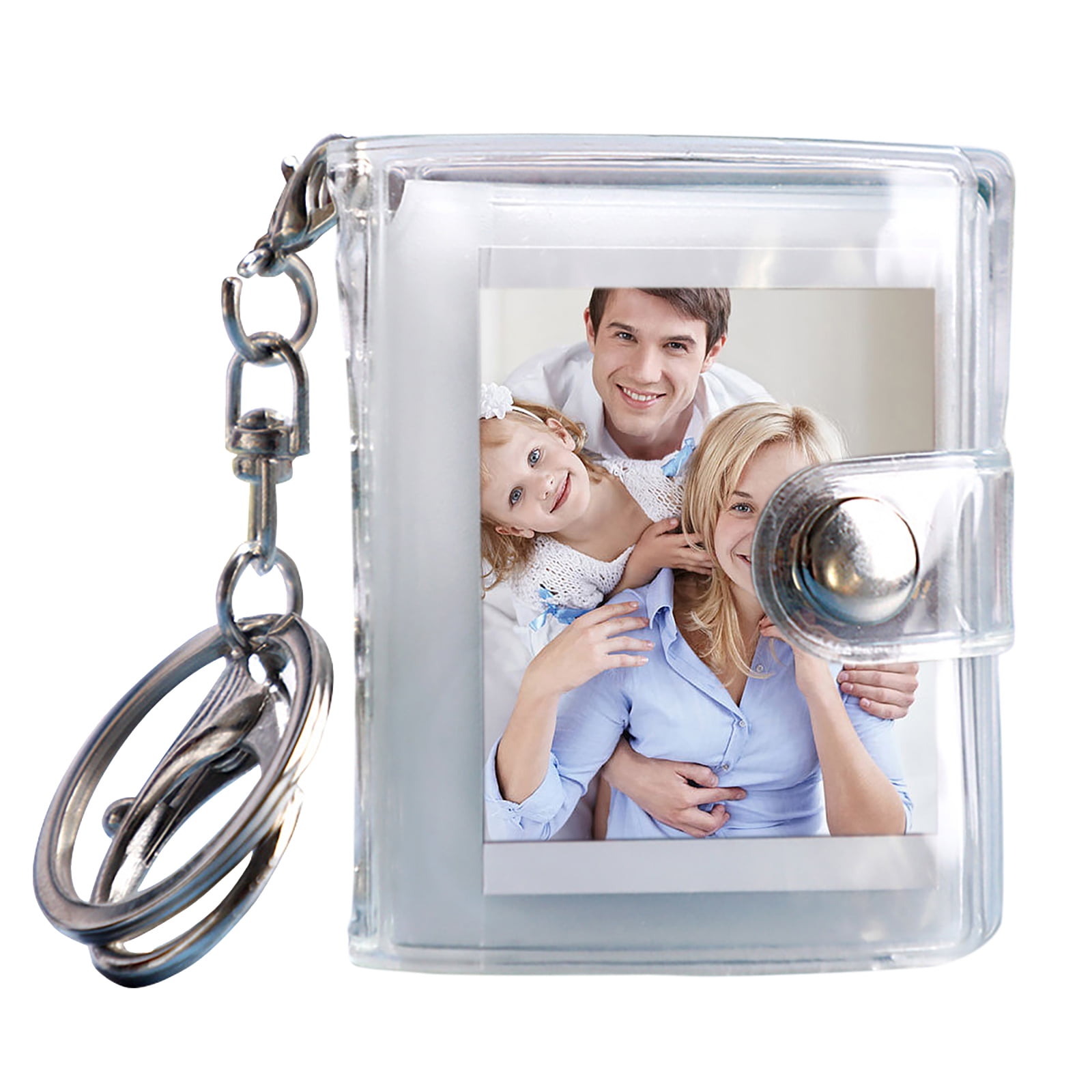 HGYCPP Mini Small Photo Album Keyring 16 Pockets 1 Inch ID Instant Pictures  Interstitial Storage Card Book Keychain 