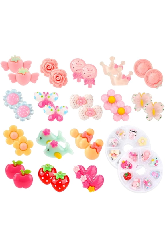 16 Pairs Clip On Earrings Cute Small Clips On Earrings Jewelry Gifts Set