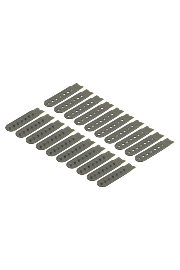 16 Pairs Snapback Strap Cover, 7 Holes Plastic Adjustable Hat Snap Buckle (Black Green)