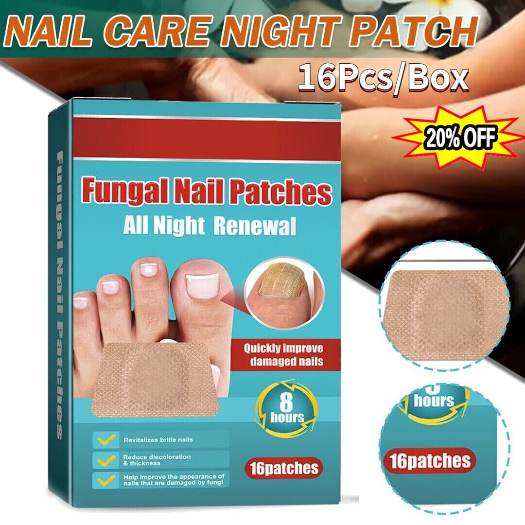 16 Patches Anti Fungal Nail TreatmentToeFungus Onychomycosis Repair Sticker