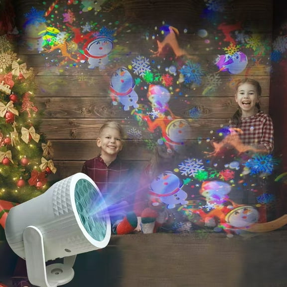 16 Patterns Christmas Projector Lights - LED Snowflake Projector Light USB Powered Lamp for Living Room New Year EVE Holiday Party Christmas Decoration Indoor Outdoor