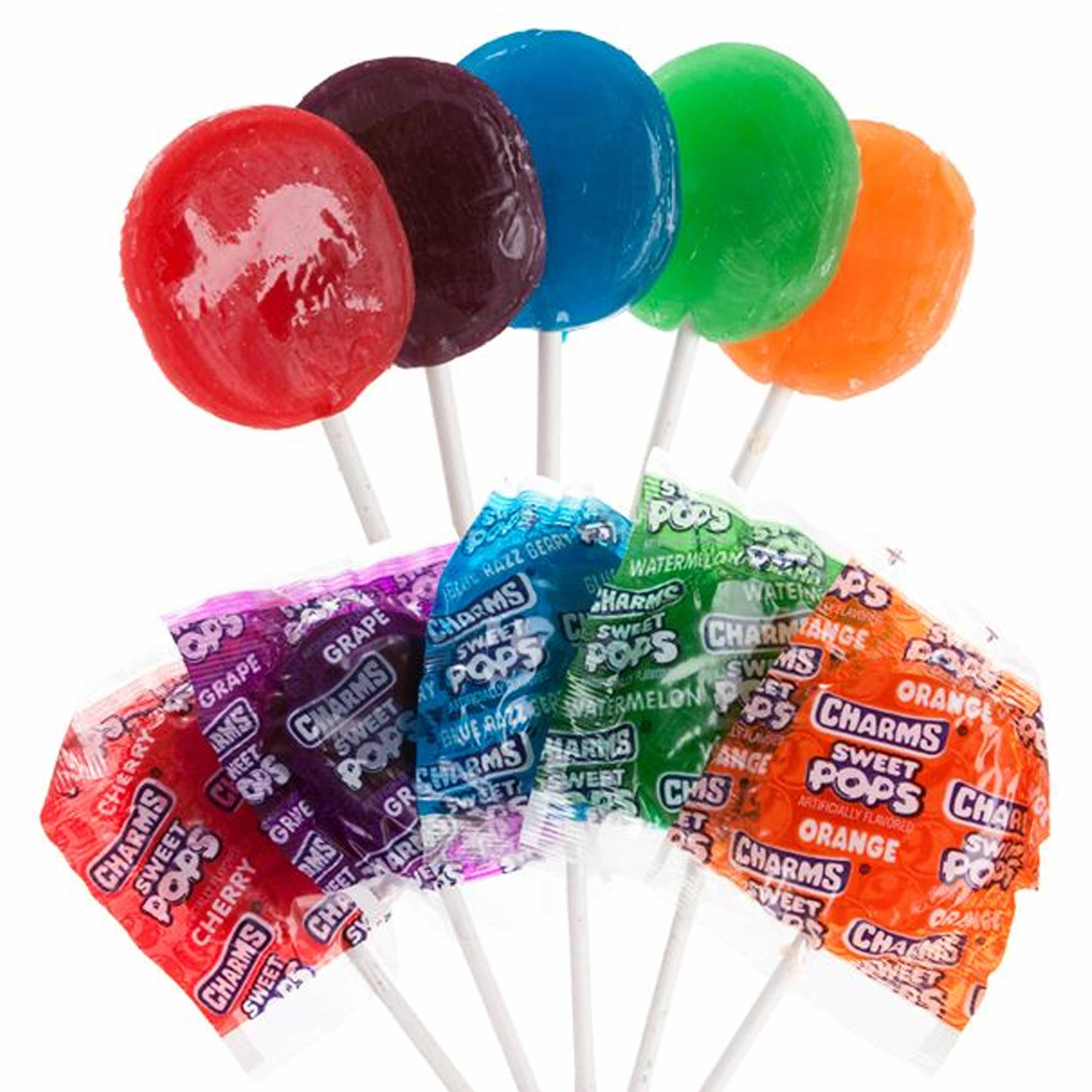 All top bargains 16 pc charms sweet pops lollipops watermelon grape