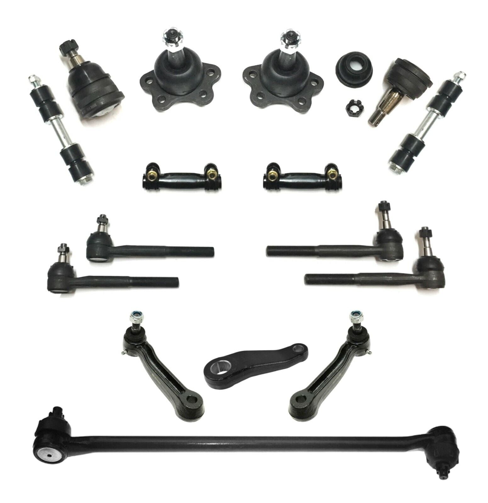 16 Pc New Front Suspension Kit Tie Rod Linkages Idler & Pitman Arms