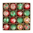 thumbnail image 1 of 16 Pcs 2.36 Inch Christmas Ball Ornaments Glittering Plastic Hanging Decorations Elf Balls Swirl Candy Cane Peppermint Red and Green Christmas Tree Pendants for Xmas Tree Decoration, 1 of 6