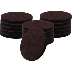 16 Pcs 2"/50mm Felt Furniture Pads Brown Round Self Adhesive Furniture Pads 5mm Thick Anti Scratch Floor Protectors for Furniture Feet Chair Legs