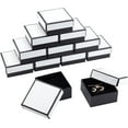 thumbnail image 1 of 16 Pcs 3.03" Cardboard Jewelry Boxes White Paper Boxes Set Storage Boxes with Sponge Mat for Bracelet Necklace Earring Pendants Jewelry 7.7x7.7x3.6cm for DIY, 1 of 6
