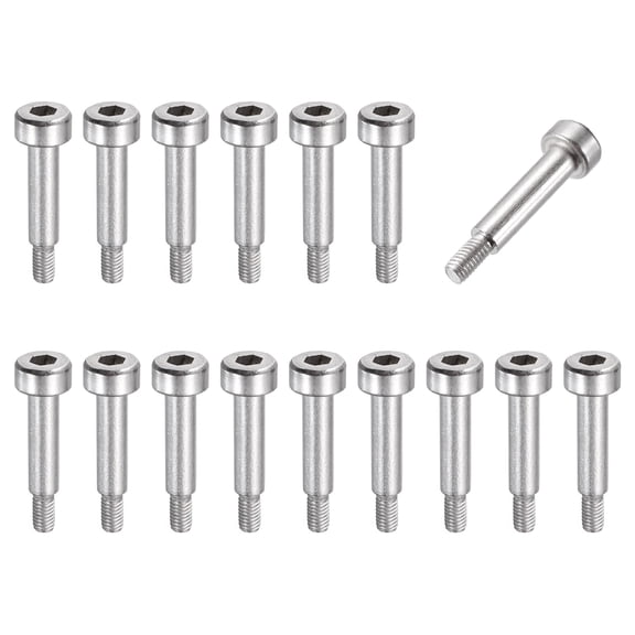 16 Pcs 304 Stainless Steel Shoulder Bolt 4mm Shoulder Dia 10mm Shoulder Length M3x0.5 Thread Hex Socket Shoulder Bolts for Hydraulic Injection Molding Machinery Industries