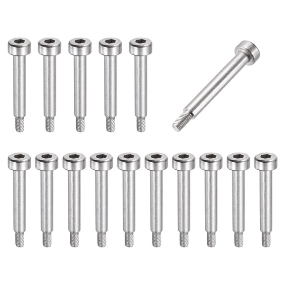 16 Pcs 304 Stainless Steel Shoulder Bolt 4mm Shoulder Dia 16mm Shoulder Length M3x0.5 Thread Hex Socket Shoulder Bolts for Hydraulic Injection Molding Machinery Industries