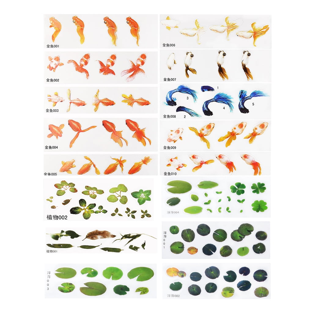 Photo inspiration: Fresh Look at 16 Pcs 3D Resin Painted Leaf Goldfish Filler Crafts DIY