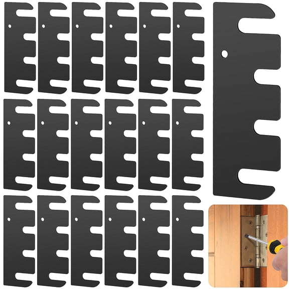 Ebaokuup 16 Pcs 4" Coated Stainless Steel Door Hinge Shims, 0.03" Thick