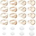 thumbnail image 1 of 16 Pcs 4 Sizes Adjustable Ring Bases DIY Finger Rings Making Kits Blank Finger Rings with 6mm/8mm/10mm/12mm Glass Cabochons Rose Gold, 1 of 7