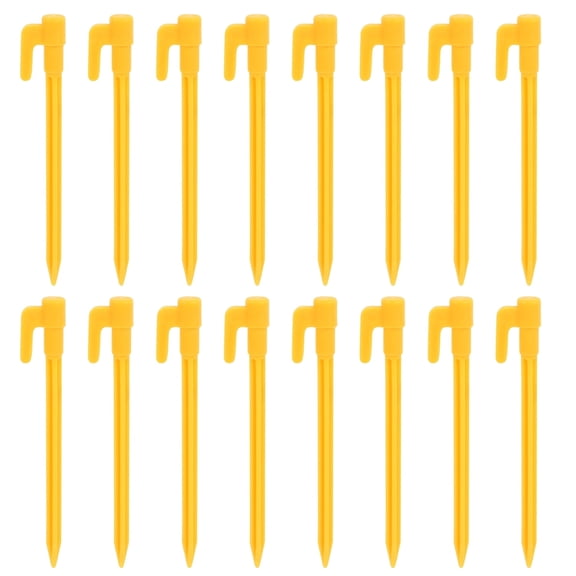 16 Pcs 5.8 inches Plastic Tent Pegs Durable Spike Hook Awning Camping Caravan Pegs Accessory,Plastic Tent Stakes Suitable for Outdoor Lawn, Beach,Garden Decoration and Fixation