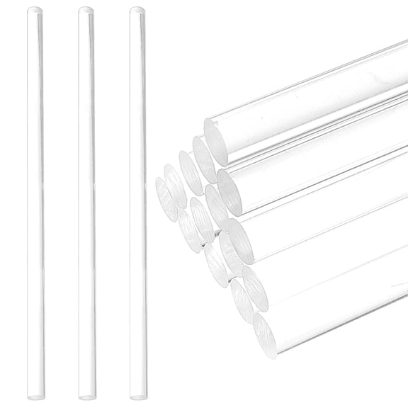16 Pcs Acrylic Round Rods 10 inch Clear Acrylic Dowel Rods Holder Cake Dowels Plastic Cylinder Sticks for DIY Craft Plant