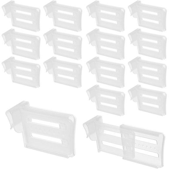 16 Pcs Adjustable Clear Fridge Divider Set, Retractable Fridge Door Organizer Clip, Snap-On Refrigerator Side Door Separators Grid Dividers for Kitchen Food Small Sundries Storage