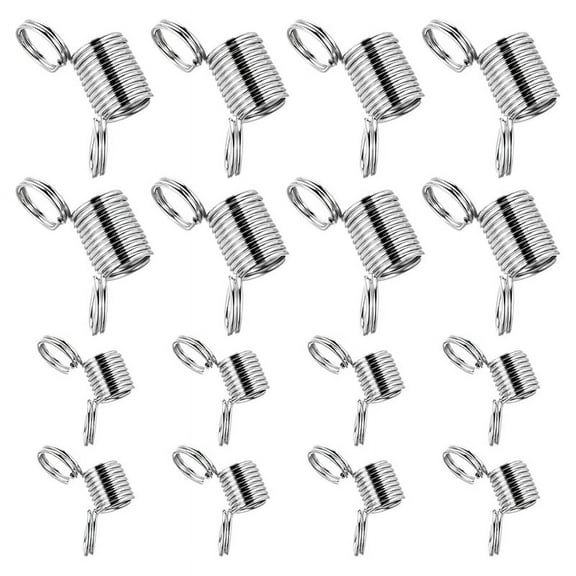 16 Pcs Bead Stoppers, 8 Large and 8 Small Bead Stoppers for Jewelry Making -Supplies Bead Clamps Bead Stoppers