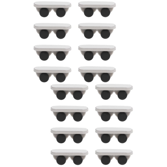 16 Pcs Bottom Pulley Heavy Duty Storage Bins Trash Can with Wheels Furniture Mini Caster Castor Abs