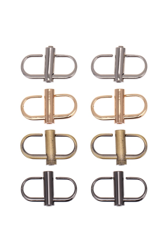 Compact Belt Buckles for Bag Straps, Assorted Colors, Smooth , 16 Pieces Replacement Hardware
