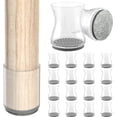 thumbnail image 2 of Clear Square Chair Leg Protectors For Hardwood Floors, 24Pcs... 2 of 11