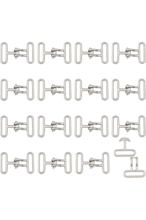 16 Pcs Cinch Belt Buckle Surcingle Strap Buckles Fast Fix Ring Buckle Alloy Snap Lock Clasps Findings