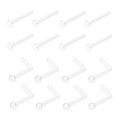 thumbnail image 1 of 16 Pcs Clear Piercing Retainers for Surgery, 20G Bioflex Nose Rings, Body Piercing Jewelry for Women Girls Men, Lip Cartilage Tragus Earring Retainer, Plastic Piercing, 1 of 3