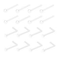 thumbnail image 1 of 16 Pcs Clear Piercing Retainers for Surgery, 20G Bioflex Nose Rings, Body Piercing Jewelry for Women Girls Men, Lip Cartilage Tragus Earring Retainer, Plastic Piercing Jewelry for Work, 1 of 3